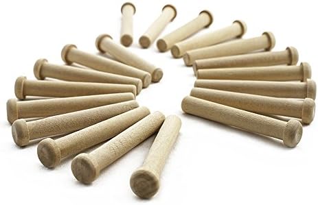Wooden Axle Pegs for 3/8" Hole, 2-9/16" Wood Toy Wheel Pegs - 25 Pack image 4
