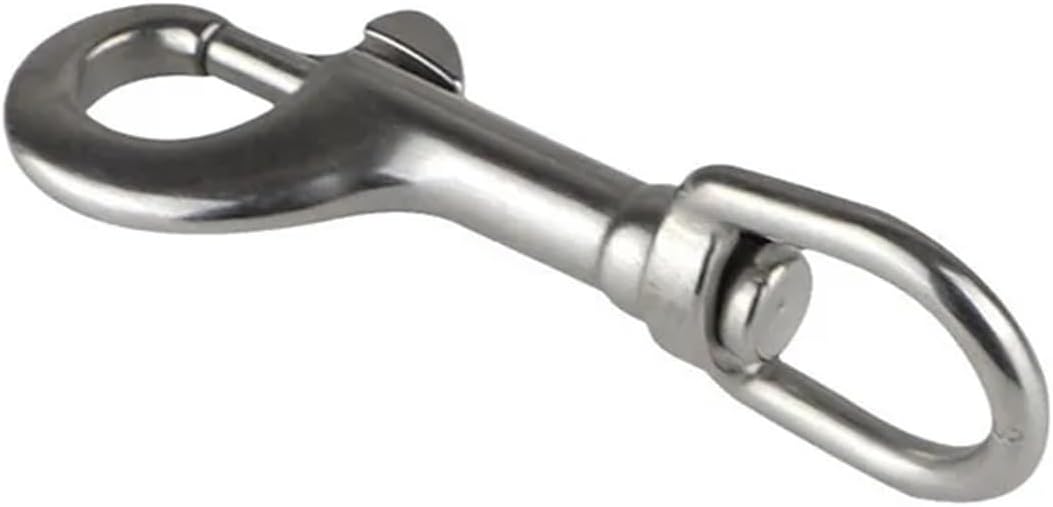 316 Stainless Steel Swivel Eye snap Hook, Single Head Trigger Spring Clip Compatible with Diving/pet Leash/Keychain/Flag/Clothesline Universal(100mm)