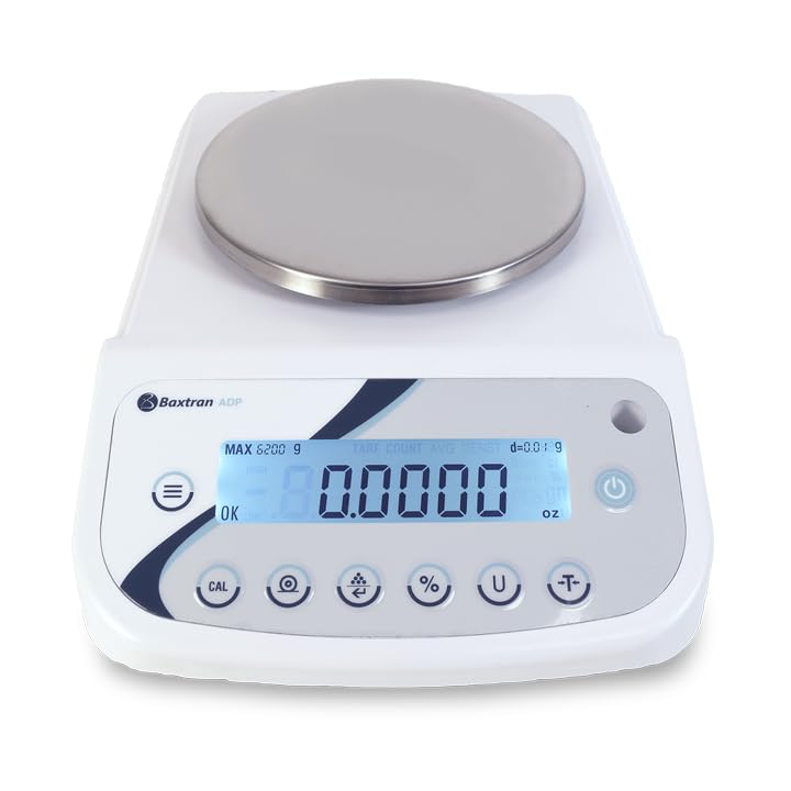 MBH - Bilancia professionale ad alta precisione per laboratorio. Bilancia analitica scientifica capacità 2,2 kg/precisione 0,01 g con display LCD retroilluminato.
