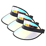 Surkat Plastics Sun Visors Multicolored UV Protection Hat Cap Headwear for Golf Tennis Cycle - 3...