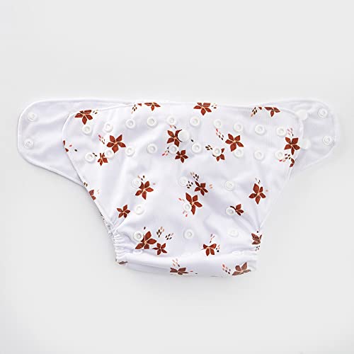 Image of HappyFlute 9 Sets Newborn Baby Cloth Pocket Diapers One Size Adjustable Reusable Washable for Baby Boys and Girls(6-33 pounds,0-3 Years),One Wet Bag+4Diapers and 4Inserts
