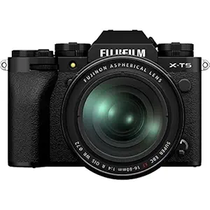 Fujifilm X-T5 40MP APS-C X-Trans Sensor|Pixel Shift|IBIS System|Ultra high Resolution mirrorless Camera|6k 30p|1/180000 Shutter Speed|Quick Lever for Photo/Video with XF 16-80mm f/1:4 Lens -Black