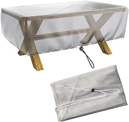 Housse de mobilier de jardin rectangulaire pour table de patio et canapé extérieur
