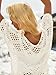 Fisoew Womens Crochet Cover Up Tops Summer Short Sleeve Hollow Out Sweater Shirts Boho Beach Swimsuit Coverups White
