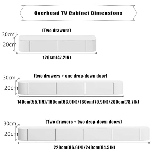 XDXINY Console multimédia TV flottante - Meuble TV mural - Grand banc de rangement sous TV - Meuble bas avec tiroirs et support de routeur (marronB, 160 x 20 x 30 cm)