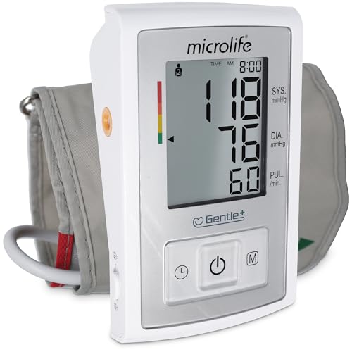 Microlife Series 500 Automatic Upper Arm Blood Pressure Monitor for 2 Users Stores Up to 198 Results Wide-Range Cuff Fits Adult Arms <16.5 in (Size M L) Smart Tracking Software