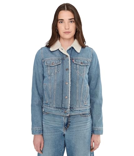 Image of Levi's Women's Original Sherpa Trucker Jackets (Standard and Plus)