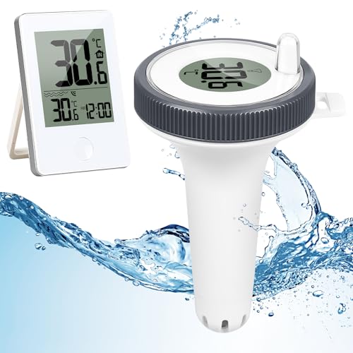 Aaiwtd Pool thermometer funk,IP67 Wasserdicht poolthermometer schwimmend...