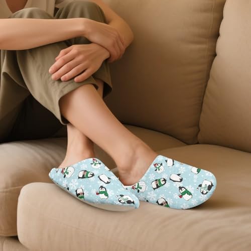 chaqlin Soft Indoor Closed Toe Cotton Slippers with Cute Pattern Non-slip Sole Lightweight House Slippers Home Shoes4