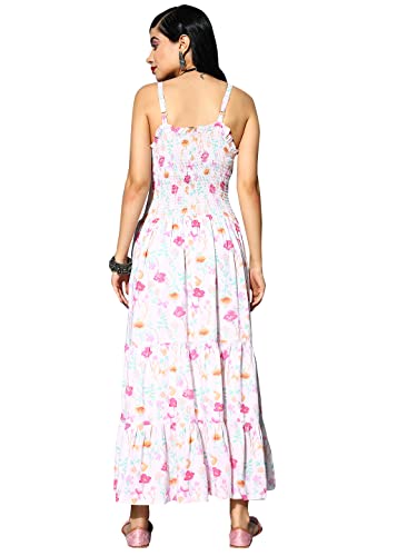 Image of ishin Women's Floral Smocked Midi Dress