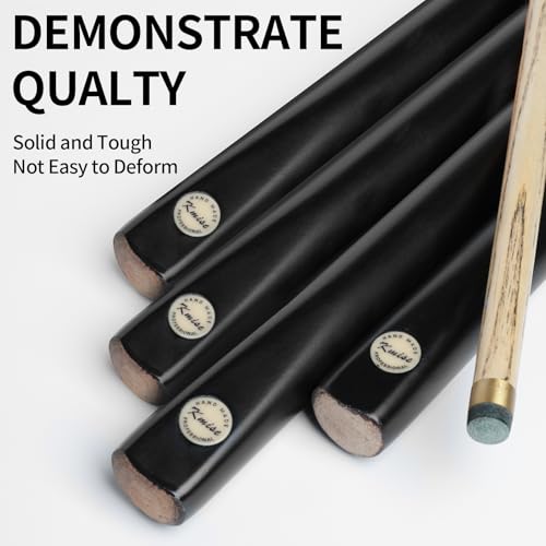 Kmise Taco de Billar de 42 Pulgadas Madera Set de 6 Negro miniatura 6