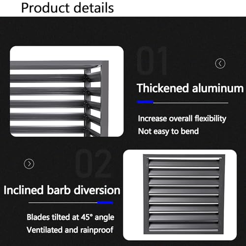 Aluminiowa osłona klimatyzatora na zewnątrz ochrona przed wzrokiem panele ogrodzeniowe stylowa ochrona jednostki klimatyzatora do jednostek zewnętrznych odporne na warunki atmosferyczne dekoracyjne