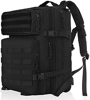 BQKOZFIN 42L Military Tactical Backpack, Large Capacity Army Assault Molle Rucksack Daypack for Men & Women for Outdoor Sports/Camping/Hiking/Trekking