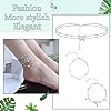 Aucuu 3pcs Bracelets de Cheville pour Femme, Chaîne de Cheville de Style Bohème, Bracelet Cheville Reglable, Argent Bracelets de Cheville de Plage d'Été, Bijoux de Plage pour Femmes et Filles #4
