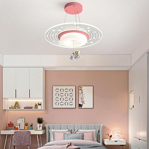 Suspension astronaute rose et bleue pour décorer une nursery - 7
