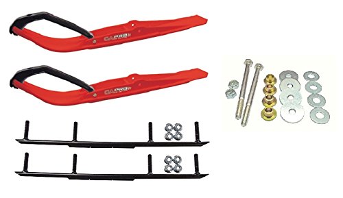 Amazon.com: C&A Pro Red Razor Snowmobile Skis w/ 6