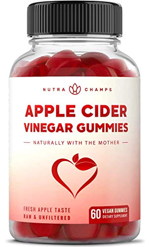 Apple Cider Vinegar Gummies with Mother - 500mg Supplement for Weight Loss, Detox & Digestion Support  Natural ACV Cleanser for Adults & Kids - Pure Vegan, Non-GMO, Pectin-Based Gummy Vitamins