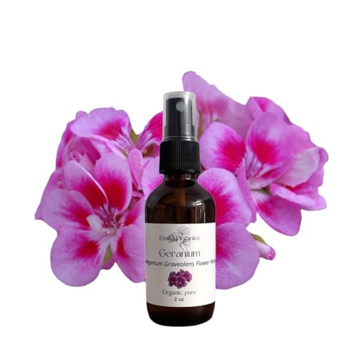 Geranium Hydrosol, Organic, Pure, Natural 2 Fl Oz (Pack of 1)