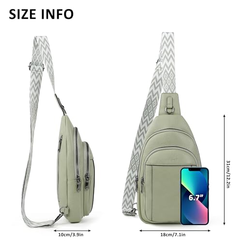Image of TANTOMI Small Sling Bags for Women, Leather Cross body Purses Bag for Daily Travel Leisure Sport Fanny Packs with Adjustable Strap