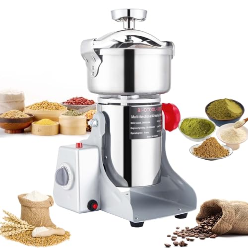Electric Grain Mill Grinder 2000W Stainless Steel Pulverizer