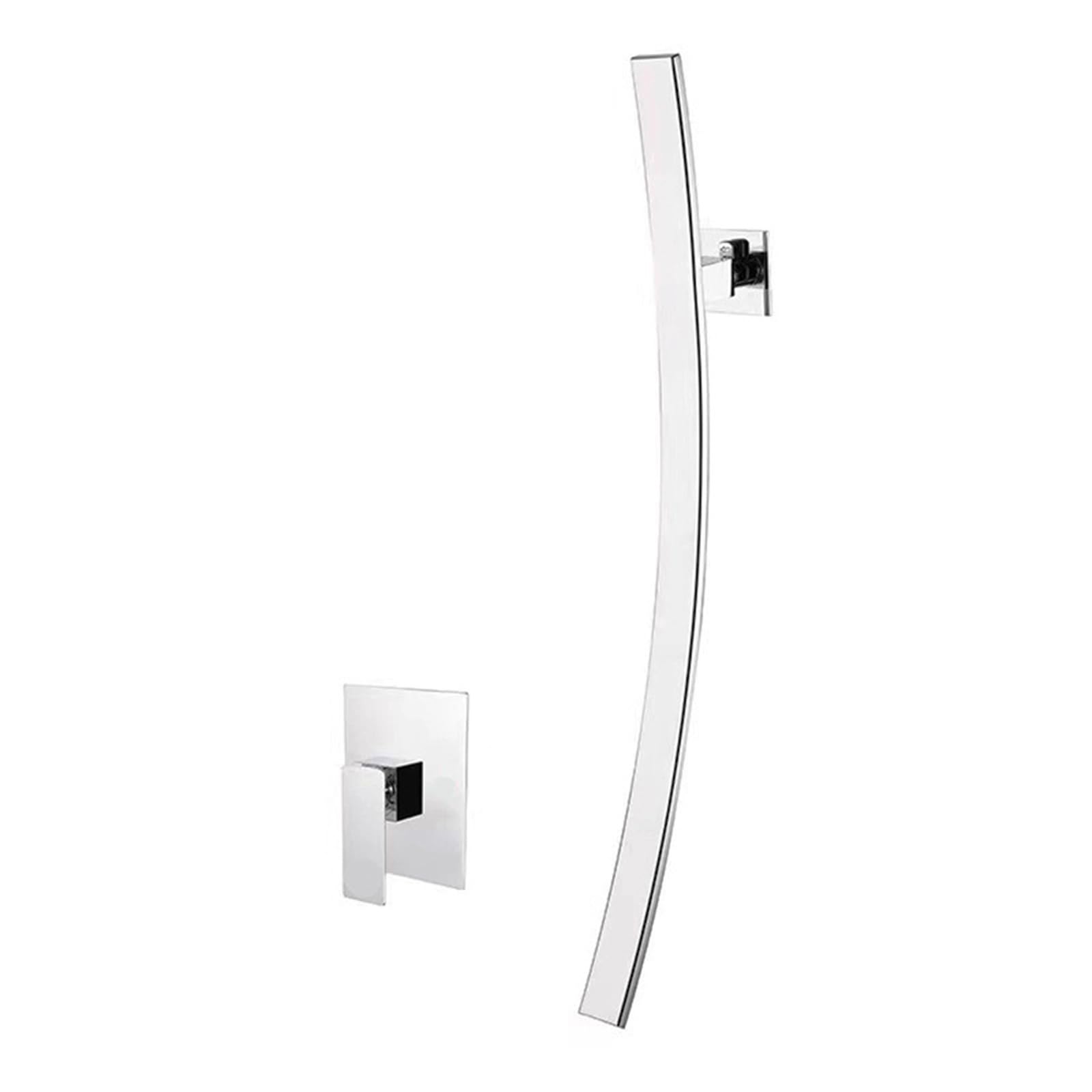 DFGHNBVC Waterfall Long Spout Bathtub Faucet Single Handle Bathroom Basin Tub Shower Tap,Silver
