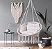 Goutime Hammock Chair, Macrame Hanging Swing Chairs with Cushion and Hardware Kit,Adult Boho Swings for Outside,Patio,Balcony,Bedroom (Beige)