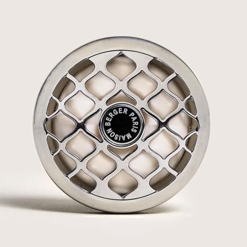 Image of MAISON BERGER Car Diffuser Set, Rosalie Exquisite Sparkle | Sparkling Grapefruit Rose Notes, Refillable Vent Clip with Ceramic Refill, Passive 4-Week Diffusion, Made in France