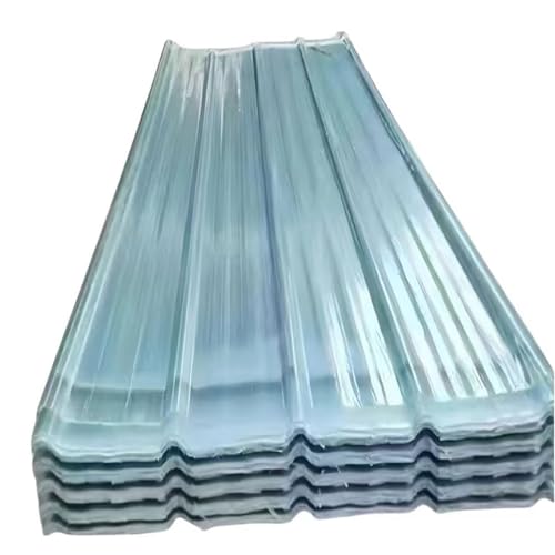 Pannelli per tetto in fibra di vetro naturale, spessore 2 mm, 7 pezzi, lastre ondulate di ricambio, facili da piegare e tagliare (93 x 130 cm)