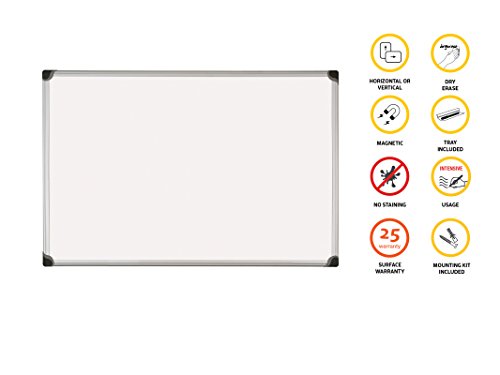 Bi-Office CR0901178 - Pizarra, 150 x 100 cm, color blanco
