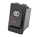 TOMALL Car Replacement Fog Light Toggle Switch DC 12V 35A ON/Off Switch Red Light