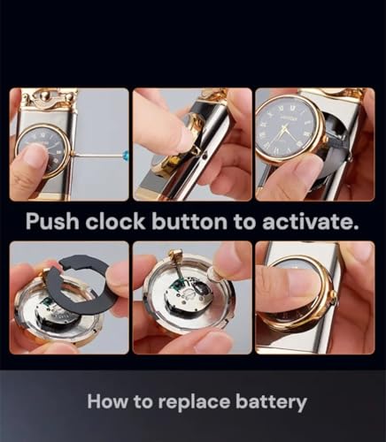Encendedor Vintage Dual Flama con Reloj miniatura 5