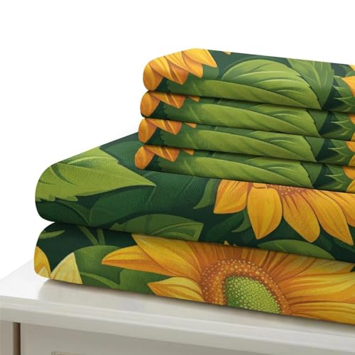 Ensemble de literie microfibre hypoallergénique SunFleur housse de couette 260x220cm infroissable - 7