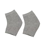FONDOTIN Feuchtigkeitsspendende Gel fersensocken Offen Zehen Atmungsaktiv mit Anti rutsch design Elastisch und Schützend für Trockene Rissige Haut bei Männern und Frauen Graues