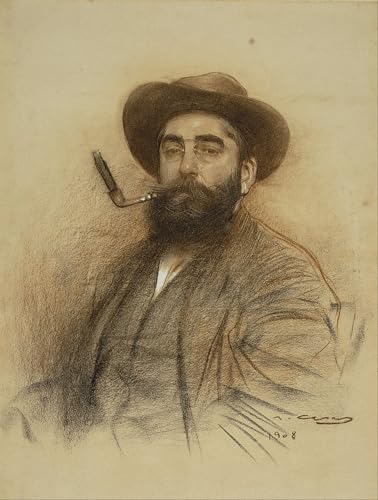 Affiche Ramon Casas autoportrait toile décoration 60x90
