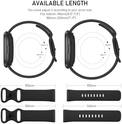 4 Cinturini In Nylon Per Fitbit Versa 3 / Sense – Regolabili, Traspiranti, Elastici, Senza Attrezzi