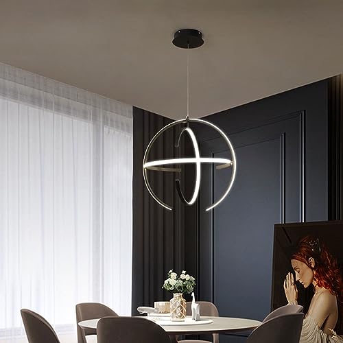Lámpara colgante LED 40 W regulable con tres tonos de luz negra 5