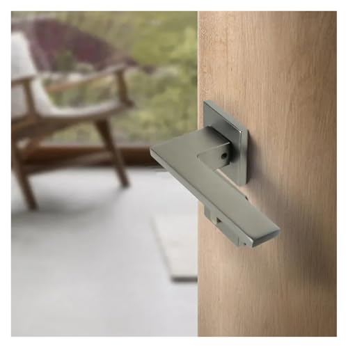 Serrure de porte chambre design minimaliste Grey Mute premium - 6