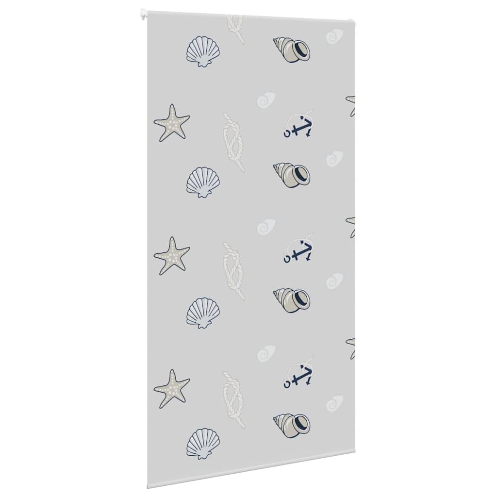 Store Enrouleur de Douche 140x240 cm Tissu 136 cm occultant Salle de Bain PEVA imperméable Motif étoile de mer Installation Plafond Mur fenêtre sans perçage sécurité Enfant