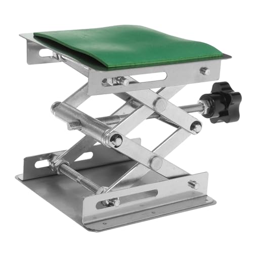 FONDOTIN 実験室用手動ステンレス製昇降台 小型リフトテーブル 高さ調節可能 滑らかで耐錆加工 で安定したラボ用作業台