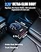 1200W 10 Inch Subwoofer, Upgraded Under Seat Powered Subwoofer and amp package with App-Controlled RGB Light Effects, Ultra-Slim Truck & Car Subwoofer, Powerful bass and Enhanced Heat Dissipation