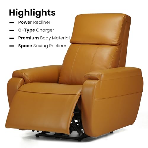 Image of Zeus Motorized Recliner | Premium Leatherette Upholstery | Single Seater Recliner Sofa for Office, Corporate & Hospitality | Ergonomic, Sleek & Space-Saving Design | 18 Months Warranty