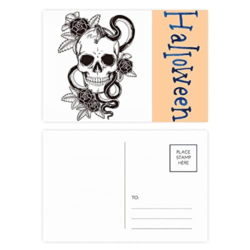 Cartes postales d'Halloween au motif de serpent pour décorer votre table de fête