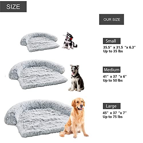 Dekeyoo Waterproof Dog Beds For Couch With Soft Neck Bolster, Universal Pet Furniture Cover, Sofa Bed Cover, Plush Dog Bed And More For Dogs And Cats, Machine Washable Khaki Medium #TOP2