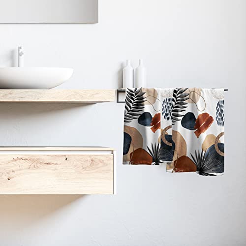 Blue Boho Hand Towels Modern Geometric Bath Towels Set Of 2 Soft Fingertip Kitchen Dish Towels Washcloth For Bathroom Hotel Gym Spa #TOP5