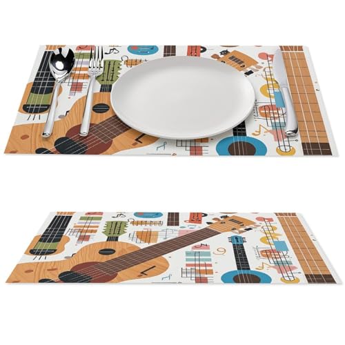 Set de table guitare antidérapant pour protéger et nettoyer facilement - 2