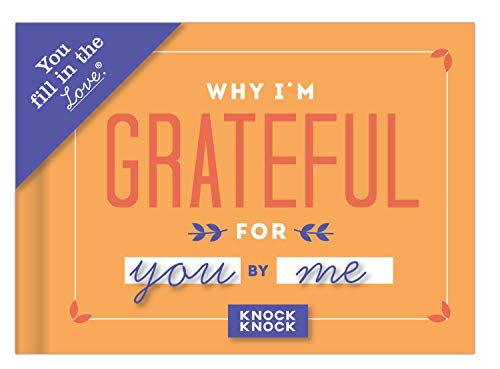 Knock Knock Why I'm Grateful For You Fill In The Love Book Fill-In-The-Blank Gift Journal, 4.5 X 3.25-Inches #TOP2