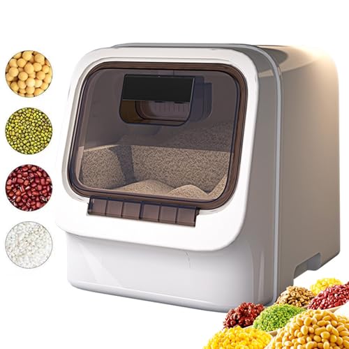 Distributeur de riz 24 LB au design épuré pour la conservation esthétique des céréales