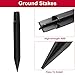Biaungdo 8 Pcs Ground Spike, 8.25 Inch Black Reinforced Plastic Ground Spikes ABS Lights Replacement Stakes Yard Stakes for Solar Pathway Torch Garden Lights