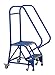 Vestil LAD-PW-32-2-P Portable Warehouse Ladder Perforated 30-1/4" x 14" 2 Step, Blue