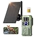 BECAMSO 4G LTE Camara Fototrampeo Solar: 2.7K HD Cámara de Caza Vigilancia Exterior - Color Visión Nocturna Trampa Cámaras con Tarjeta SIM 8000 mAh Batería IP66 Impermeable